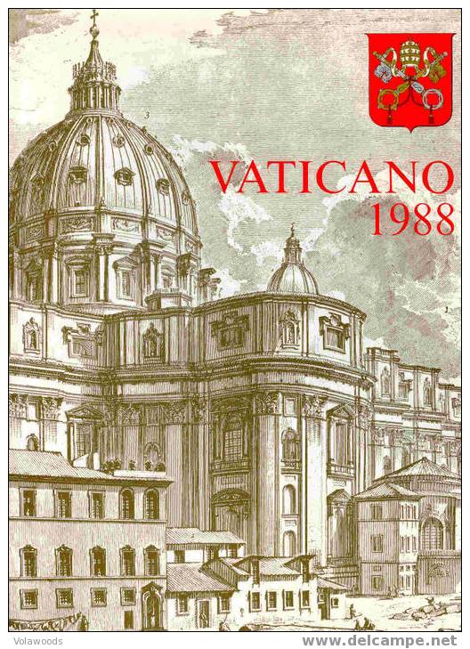 Vaticano - Libro Di Tutte Le Emissione Postali Nuove Emesse Durante L´anno 1988 (in Italiano, Francese, Tedesco, Inglese - Ganze Jahrgänge