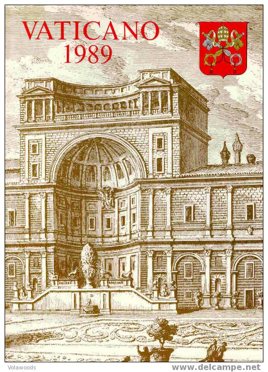 Vaticano - Libro Di Tutte Le Emissione Postali Nuove Emesse Durante L´anno 1989 (in Italiano, Francese, Tedesco, Inglese - Volledige Jaargang