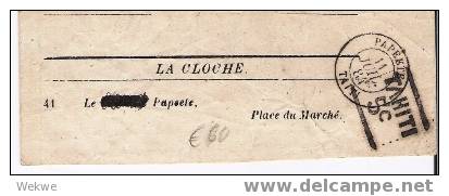 Fdi013 / TAHITI -  1884 – Streifband – (wrapper) Wegen Markenmangels Mit Gebührenstempel 5 C. - Briefe U. Dokumente