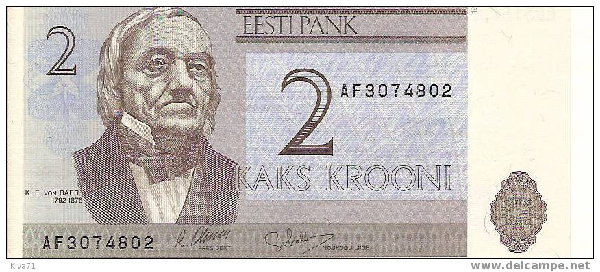 2 Krooni  "ESTONIE"  1992  UNC     Ro 21 - Estonia