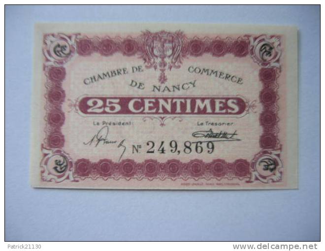 NANCY 0.25CT NEUF REF PIROT N°56 SIGNATURES DE 1922 NEUF - Cámara De Comercio