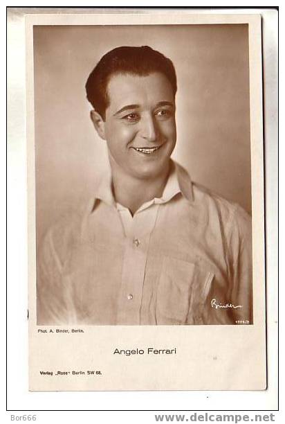 GOOD OLD POSTCARD " ROSS " #1775/2 - Movie Star ANGELO FERRARI - Actors