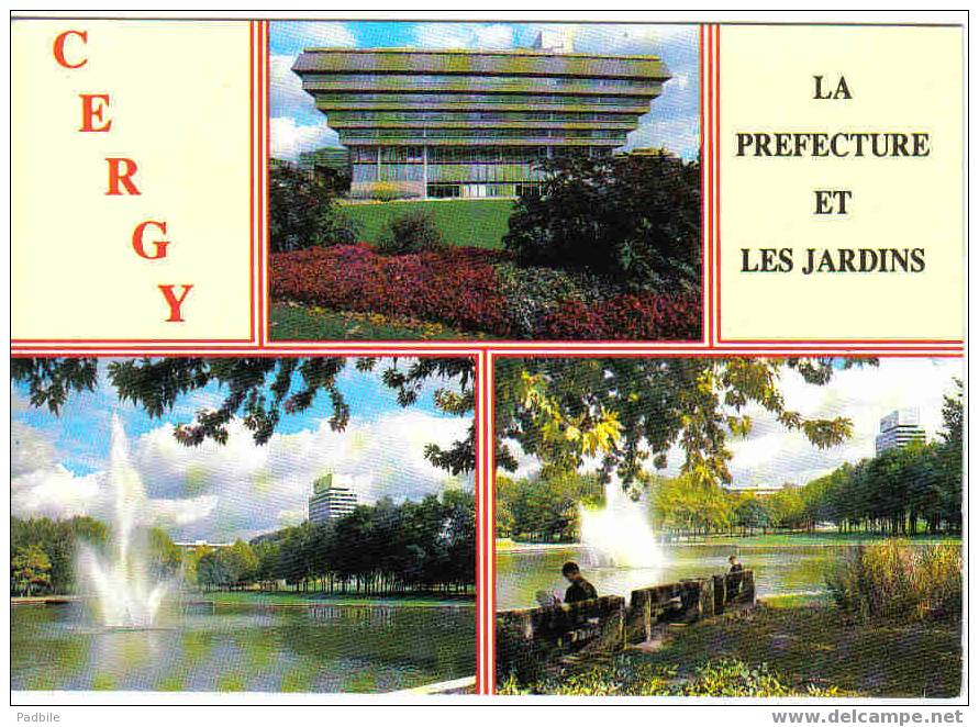 Carte Postale  95. Cergy-pontoise  La Préfecture Et Les Jardins - Cergy Pontoise