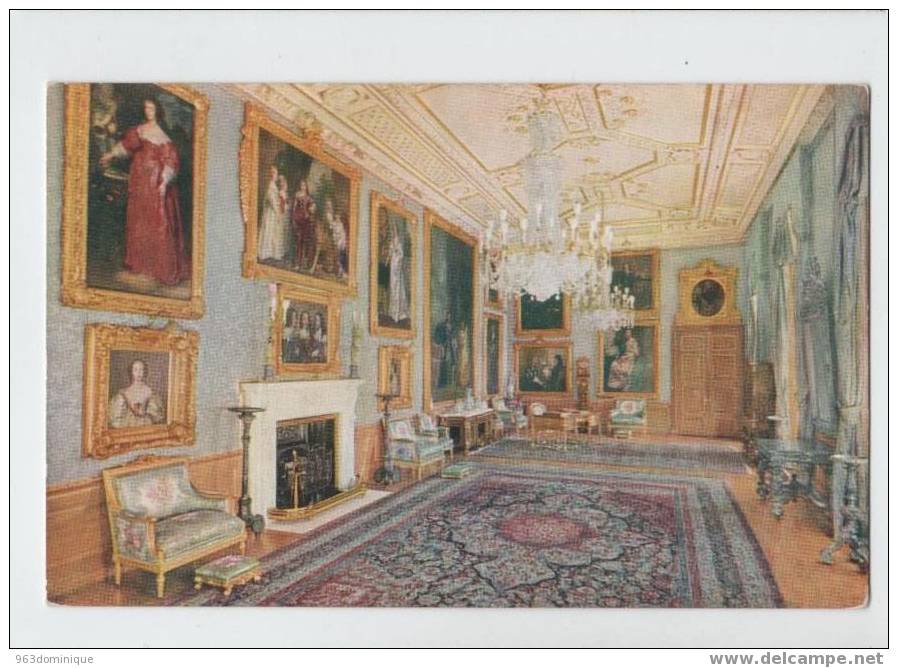 Tuck's Post Card - The State Apartments Windsor Castle -  Van Dyck Room - Windsor Castle