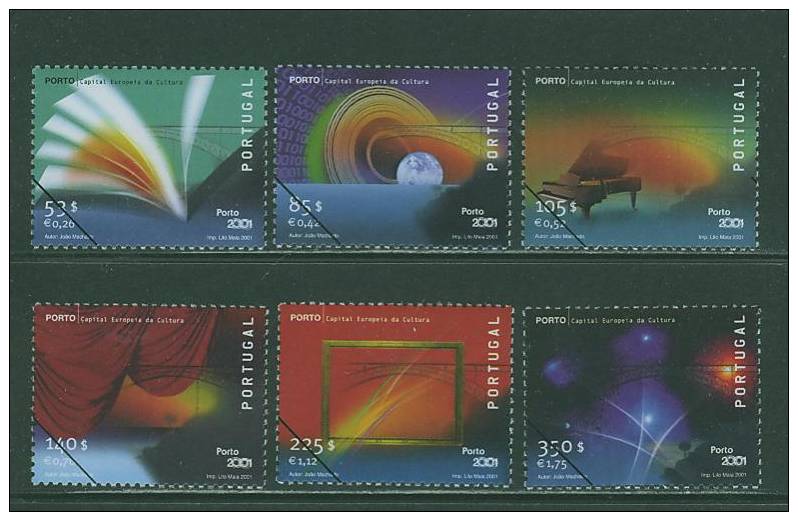 SPE0132 Specimen Capitale Europeenne De La Culture Pont Piano Rideau 2486 à 2491 Portugal 2001 Neuf ** - Unused Stamps