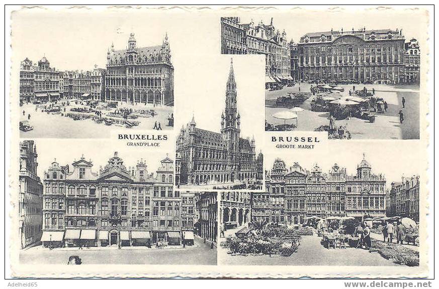 Bj/ Bruxelles, Brussel, Multi-vue, Groote (Grote) Markt, Grand Place, Ed. A. Durr Et Fils, Brux. - Panoramische Zichten, Meerdere Zichten