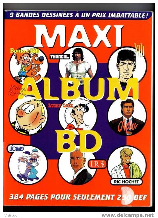 MAXI ALBUM BD - 9 Bandes Dessinée Complète - Publicité Pour MAXI GB - Autres & Non Classés