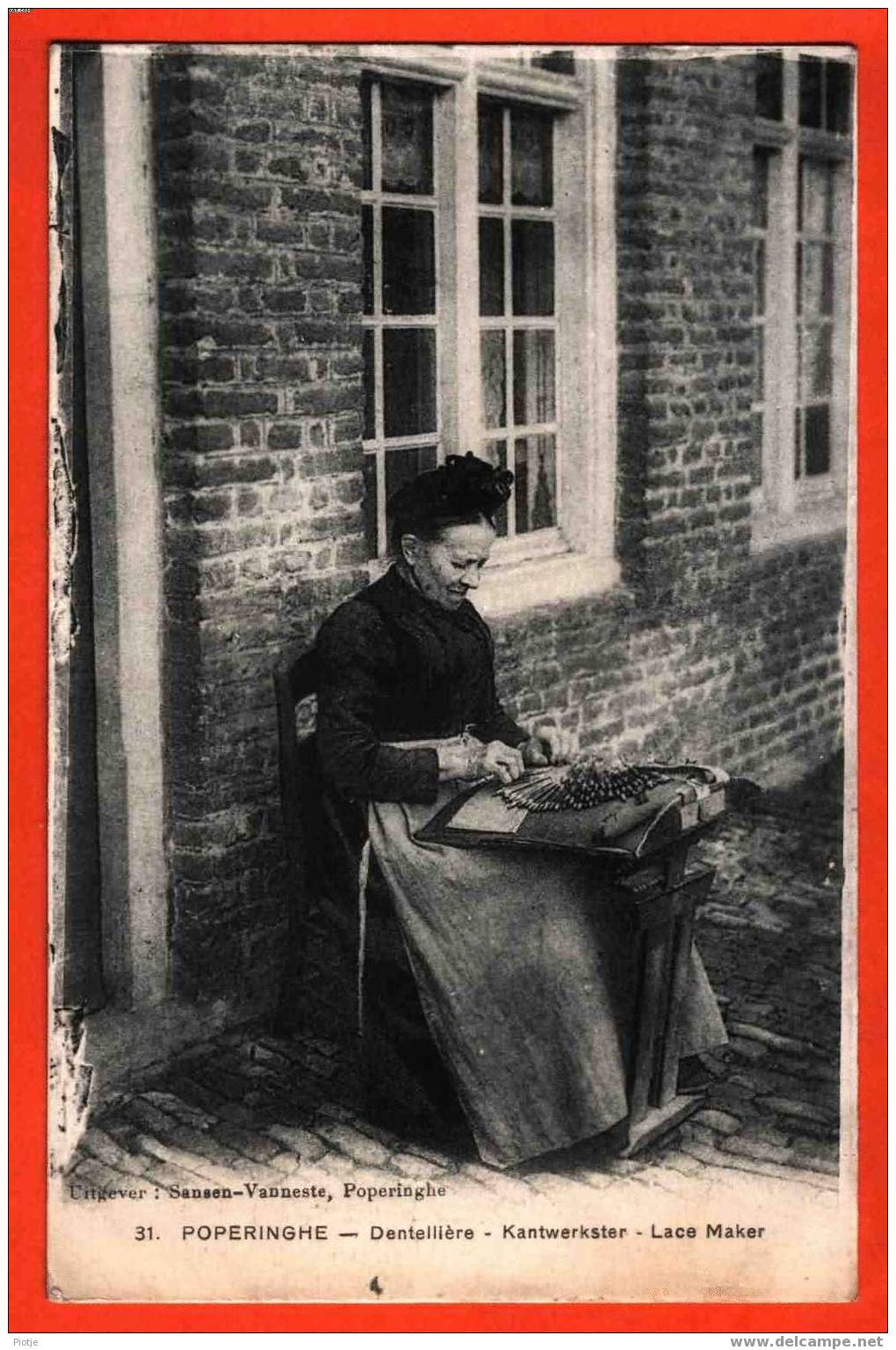 * Poperinge - Poperinghe (Près D'Ypres - Ieper) * (Sansen Vanneste) Dentellières, Kantwerkster, Lace Maker, Vieux, Top - Poperinge