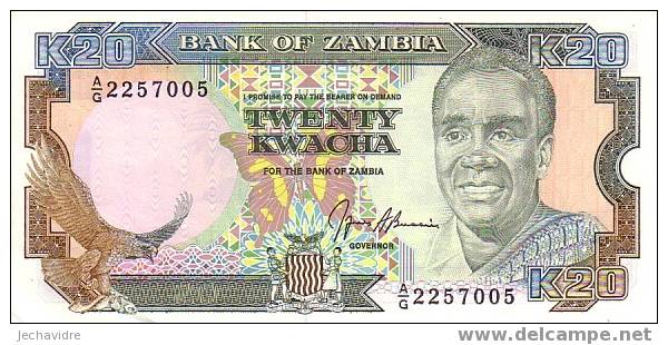 ZAMBIE   20 Kwacha  Non Daté   Pick 32b     ***** QUALITE  AUNC ***** - Zambie