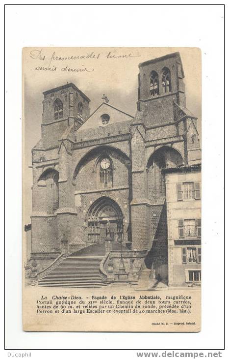 LA CHAISE DIEU FACADE DE L EGLISE ABBATIALE - La Chaise Dieu