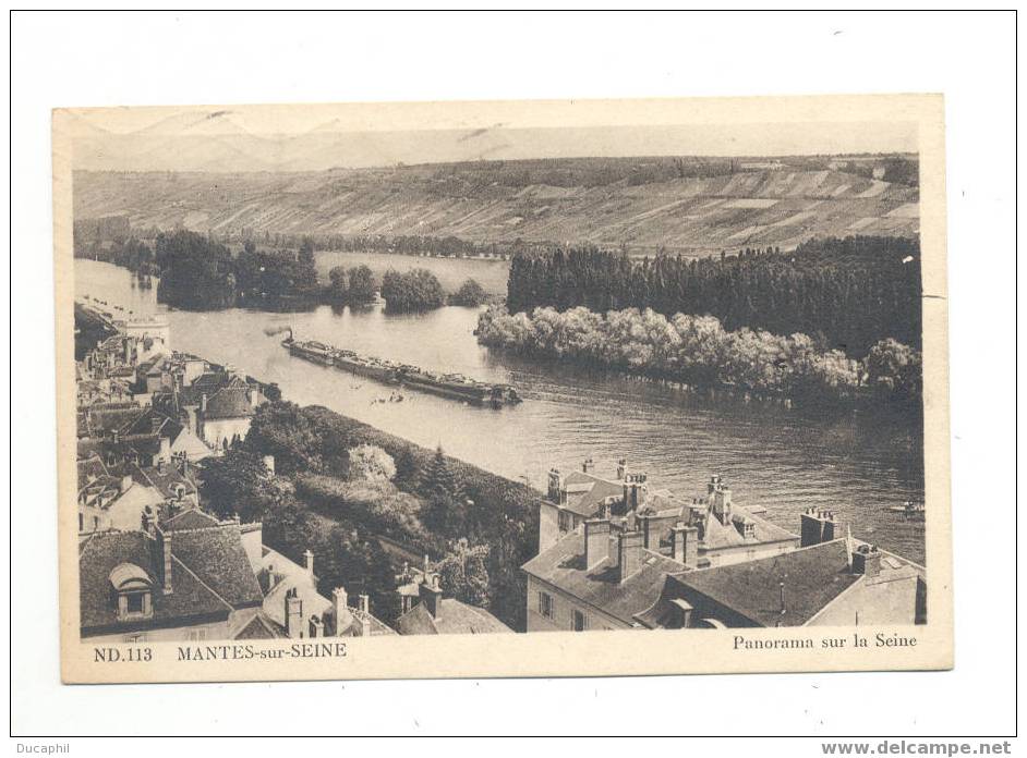 MANTES SUR SEINE PANORAMA SUR LA SEINE - Mantes La Ville