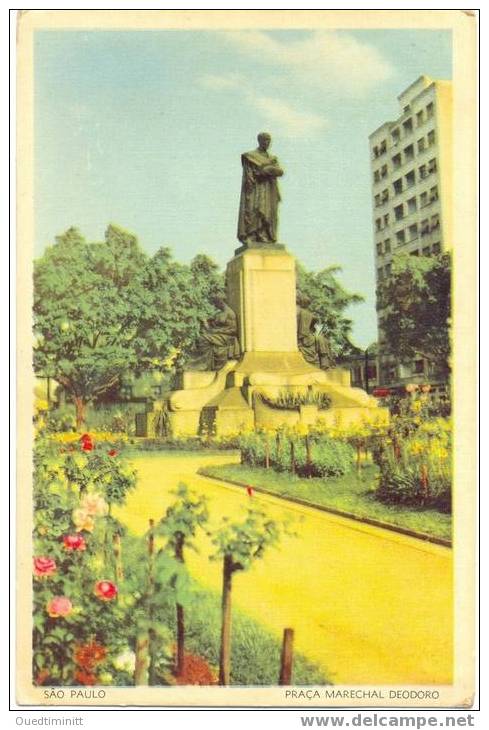 Brésil.Belle Cpsm Coul.Années 50.São Paulo.Praça Marechal Deodoro. - São Paulo