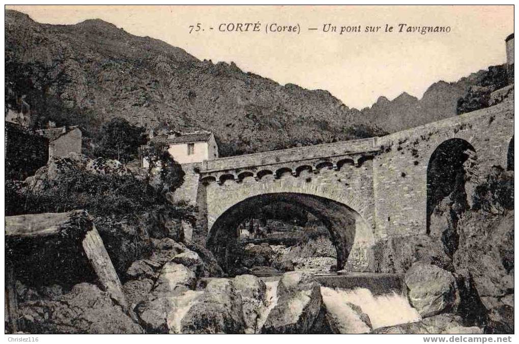 20 CORTE Pont Du Tavignano  1912 - Corte