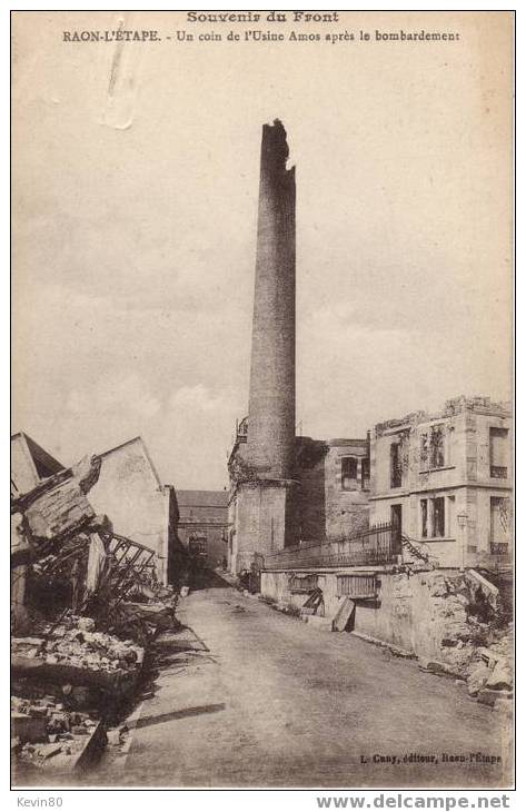 88 RAON L´ETAPE Un Coin De L´Usine Amos Aprés Le Bombardement - Raon L'Etape