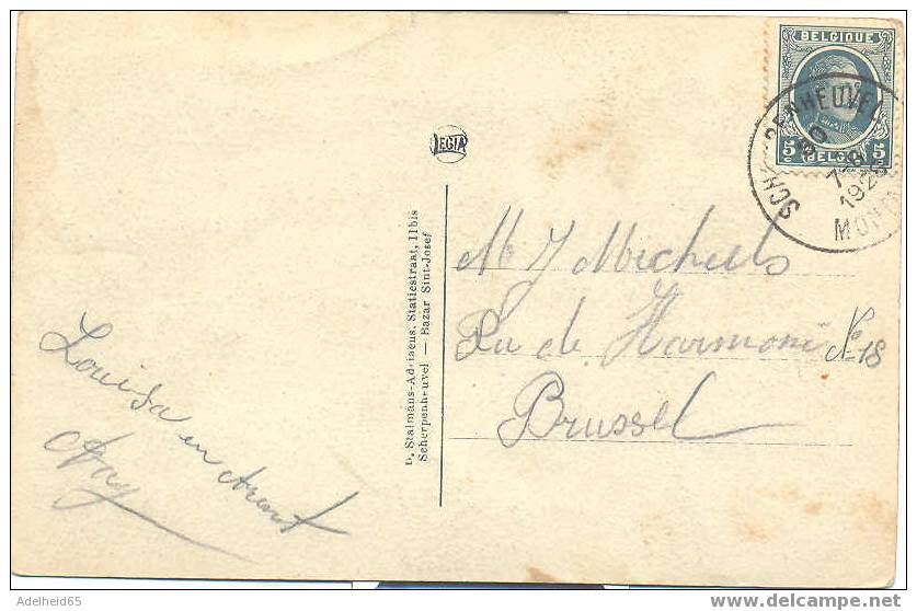 Bk/ Scherpenheuvel, Montaigu, De Basiliek, La Basilique, 1928, Ed. D. Stalmans-Adriaens, Statiestraat, Bazar Sint-Josef - Scherpenheuvel-Zichem