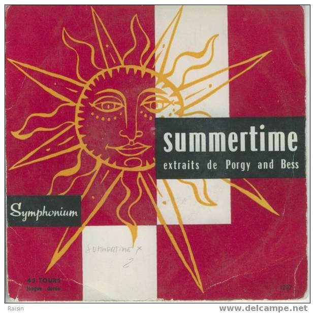SUMMERTIME 45 T  Extraits  De  PORGY And  BESS  Par   George  Gershwin  Piano Solo   T B E. - Jazz