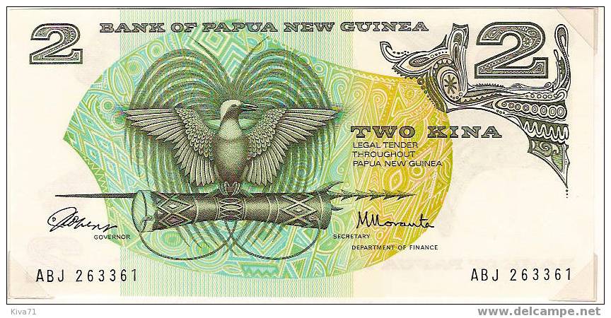 2 Kina "PAPOUASIE Nelle GUINEE"  1975   P1   UNC   Ble 61 - Papua Nuova Guinea