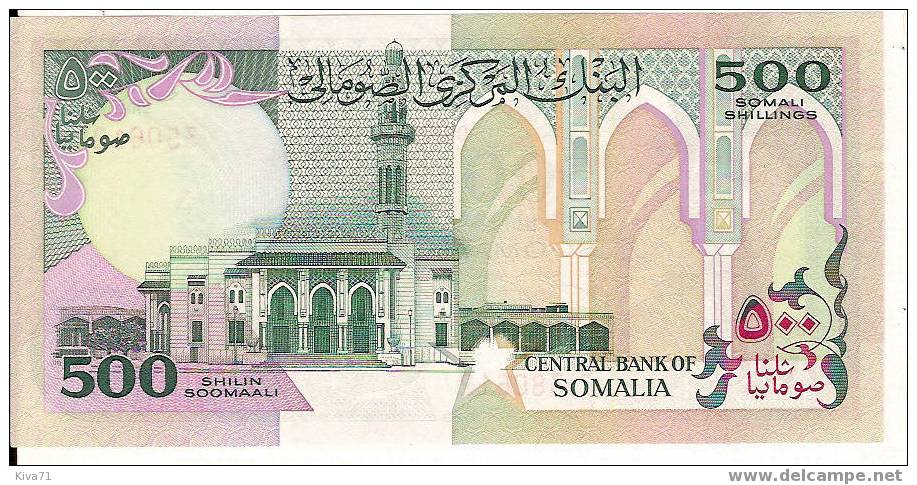 500 Shilin  "SOOMAALIYA"    1989  P36   UNC   Ble 71 - Somalie