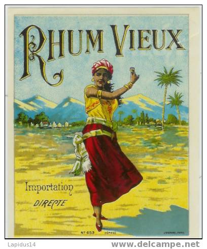 784 ETIQUETTE DE RHUM   RHUM VIEUX IMPORTATION DIRECTE - Rhum
