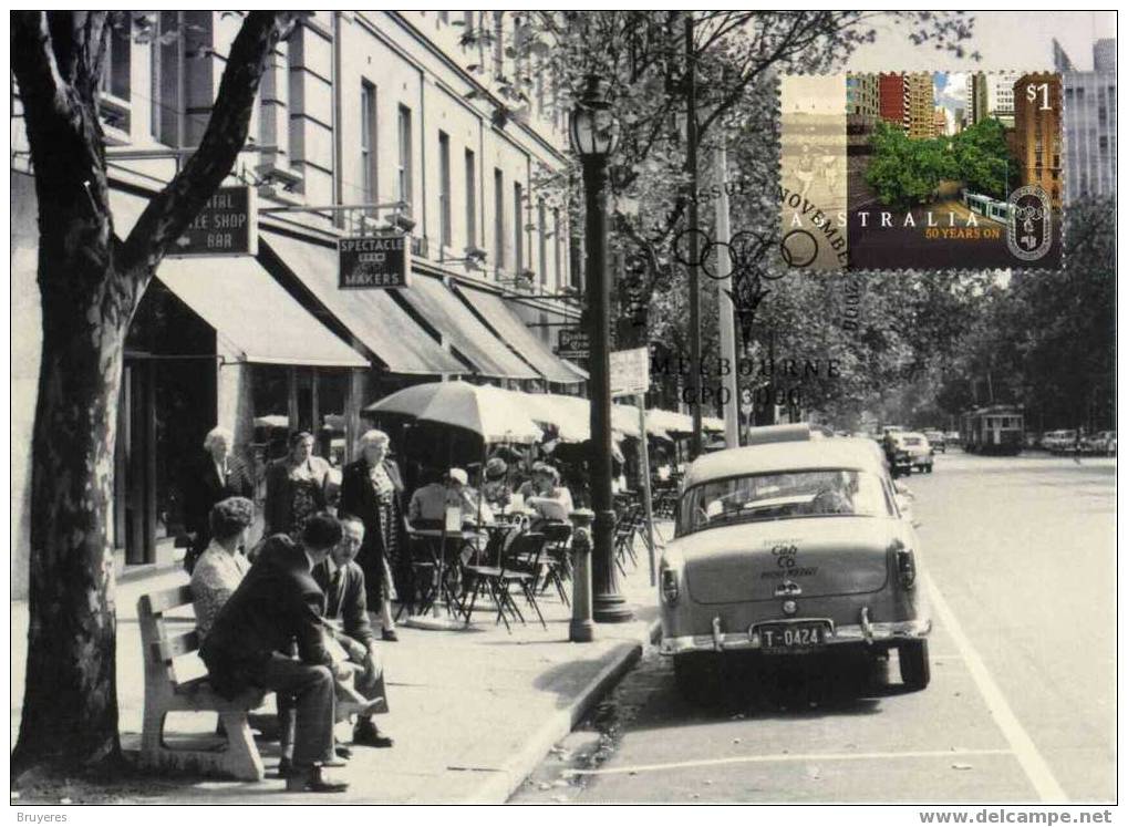 Entier Postal Sur Carte Postale Avec Illust. "Melboure 1956" Et Au Verso Timbre Oblit PJ Melbourne 01 Novembre 2006 - Estate 1956: Melbourne