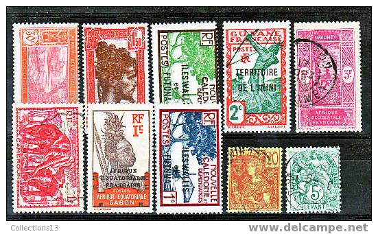 COLONIES FRANCAISES - 10 Timbres - Collections