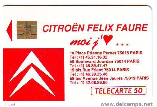 CITROEN PARIS 50U SO3 08.91 BON ETAT - 1991