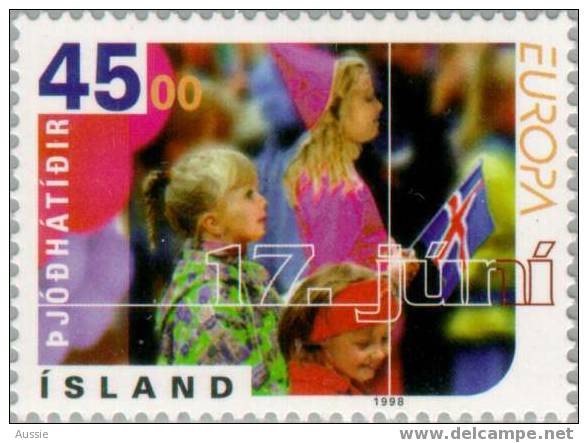 Islande Ijsland Iceland Yvertn° 839-40 *** MNH Cept 1998 Festivals - Ongebruikt