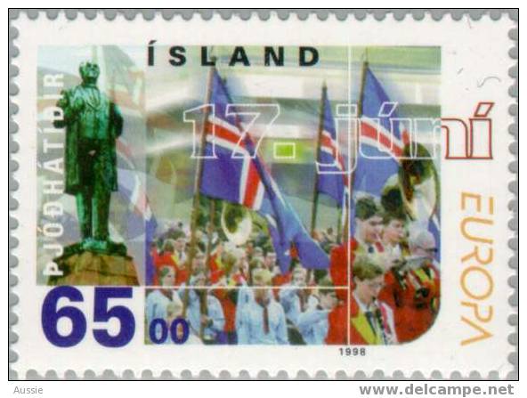 Islande Ijsland Iceland Yvertn° 839-40 *** MNH Cept 1998 Festivals - Nuovi