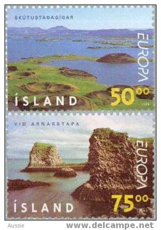 Islande Ijsland Iceland Yvertn° 866-67 *** MNH Cept 1999 Réserves Et Parcs Naturels - Ungebraucht