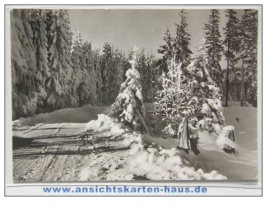 D 4737 - Winterlandschaft - S/w Foto-Ak, 1983 Gel. Von Schmiedeberg Nach Stgt. - Schmiedeberg (Erzgeb.)