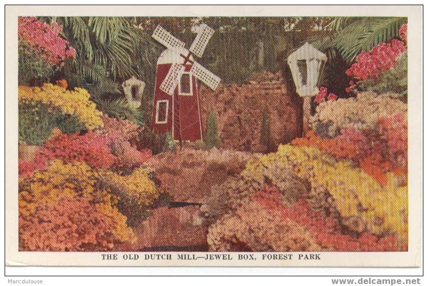 Saint Louis. The Old Dutch Mill. Jewel Box, Forest Park. Floral Display. - St Louis – Missouri