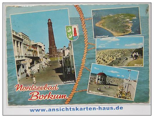 D 4780 - Nordseebad Borkum - Gestaltete Color-MBk, 1969 Gelaufen - Borkum