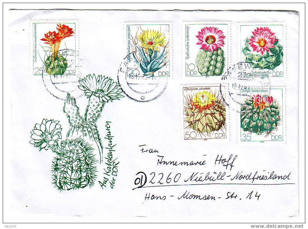 DRR Series 1983 Circulated With Cactusses. - Cactussen