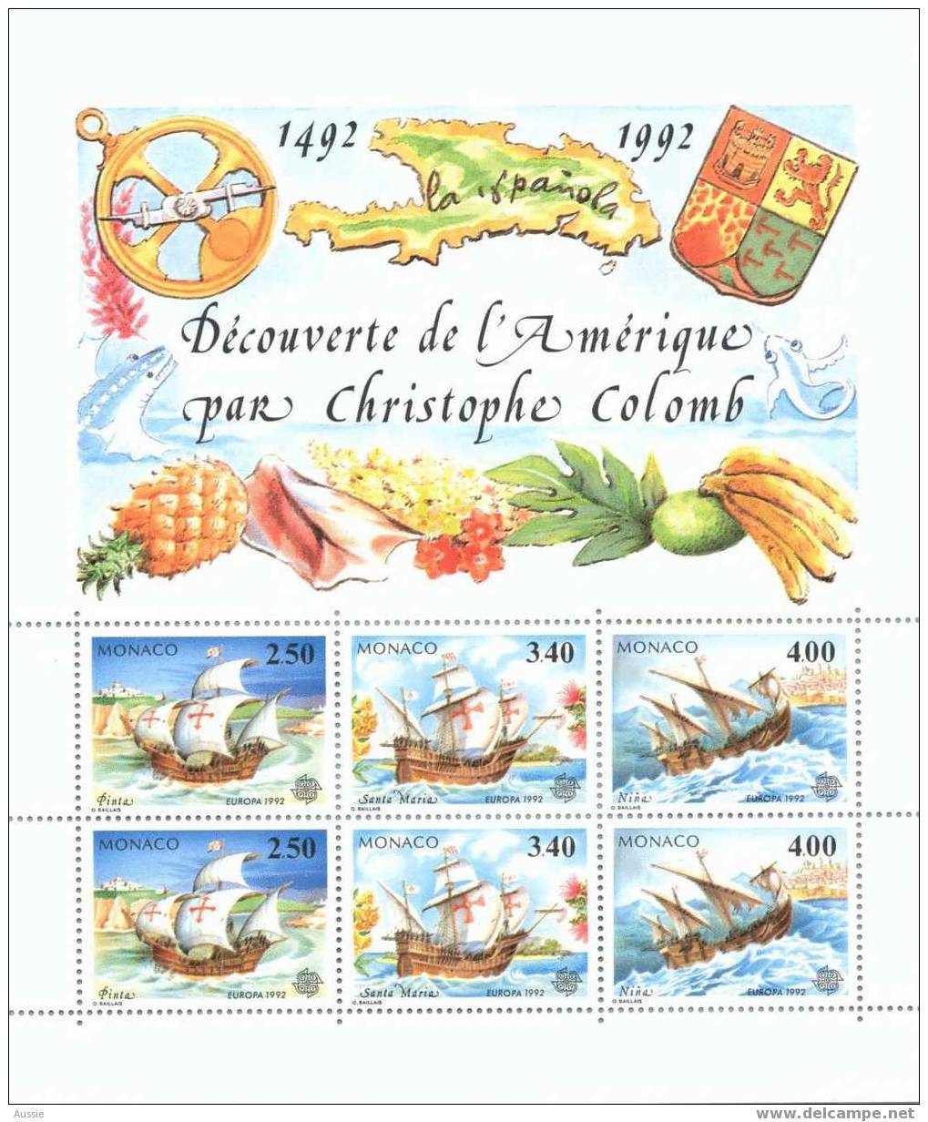 CEPT 1992 Monaco Yvertn° Bloc 57 *** MNH - 1992