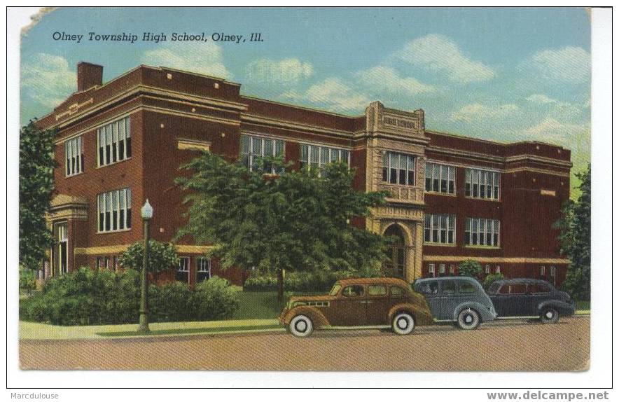 Olney. Township High School. Illinois. Colored. - Sonstige & Ohne Zuordnung