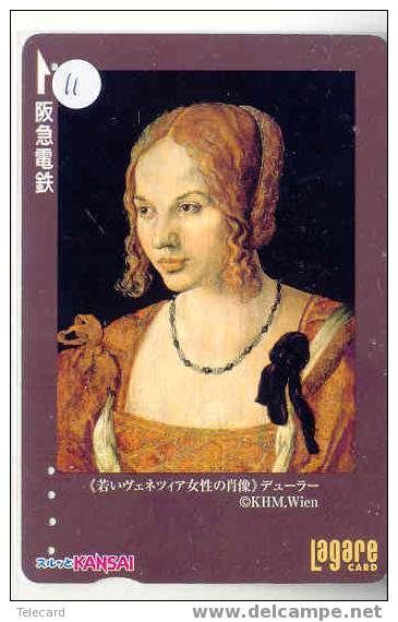 LEONARDO DA VINCI PEINTURE SUR TELECARTE JAPAN     (11 - Pittura