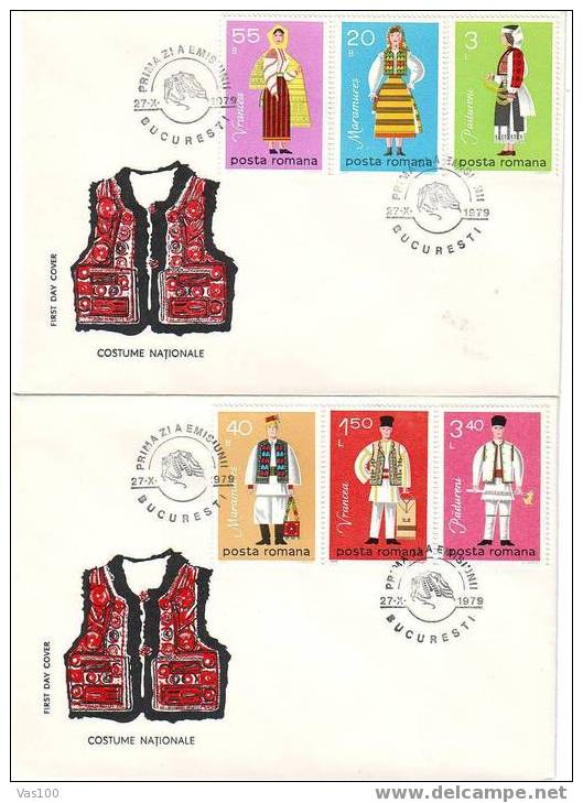 Romania 1979 FDC COSTUMES POPULAIRE. - FDC