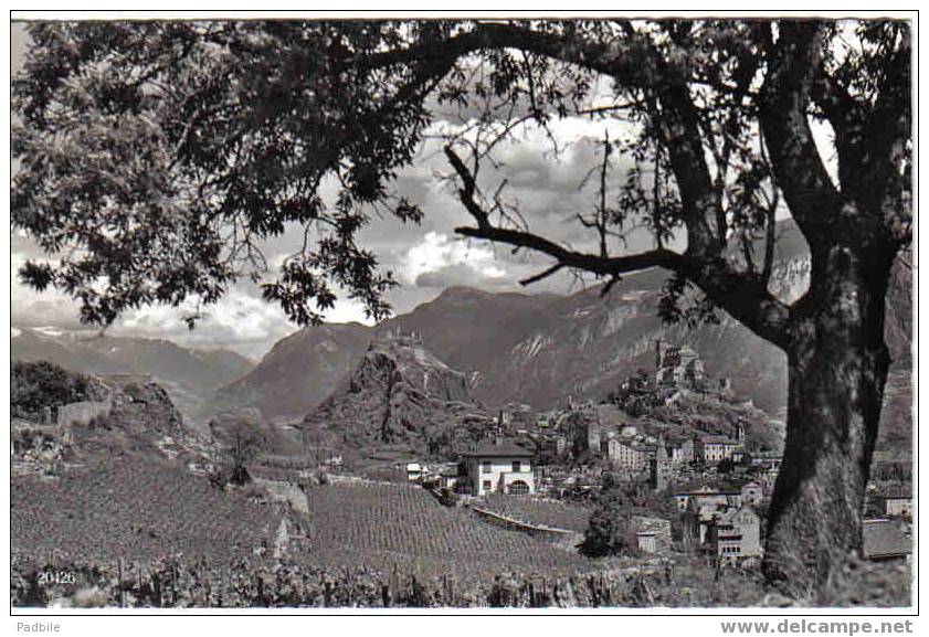 Carte Postale Suisse SION   Les Chateaux Et Les Vignobles - Sion