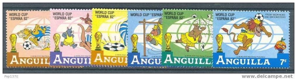 ANGUILLA 1982 WALT DISNEY 6 SELLOS DEL MUNDIAL DE FUTBOL ESPAÑA 1982 - 1982 – Spain