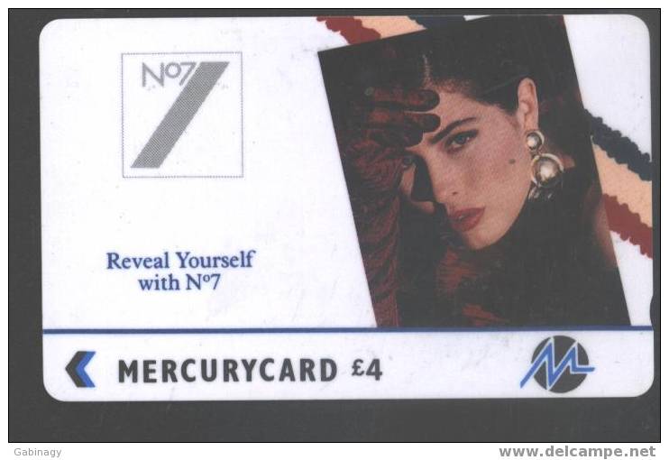 UNITED KINGDOM - MERCURY - REVEAL YOURSELF WITH N°7 - WOMAN - Mercury Communications & Paytelco