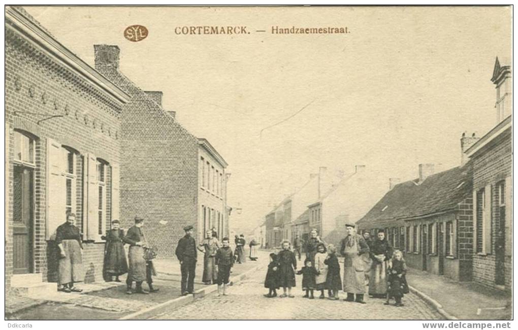 Cortemarck - Handzaemestraat - Mooi Geanimeerd - Topkaart !! - Feldpost 1916 - Kortemark