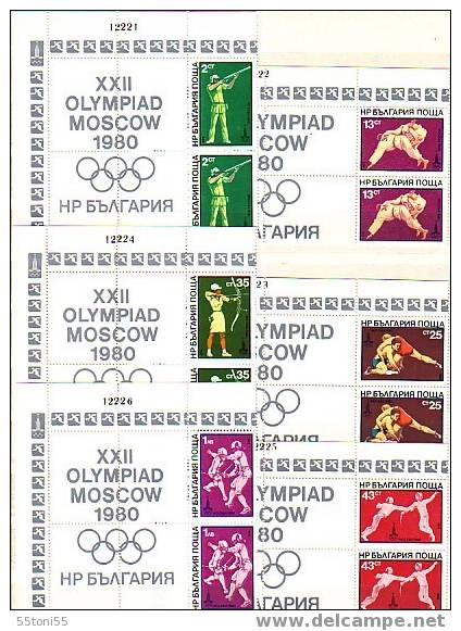 Bulgaria 1979  Olympic Games Moskva IV Issue - Two Sets + Vignettes MNH** - Judo