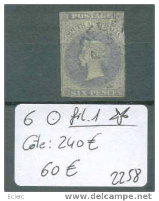 SUD AUSTRALIA  No Michel 6  Oblitéré.  ( Filigrane 1 )     Cote: 240 € - Used Stamps