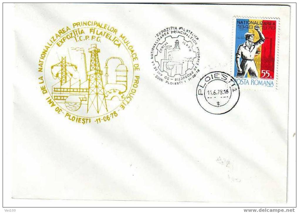 Romania 1978  COVER,WITH BARRAGE,ENERGIES ,ELECTRICITE. - Electricity