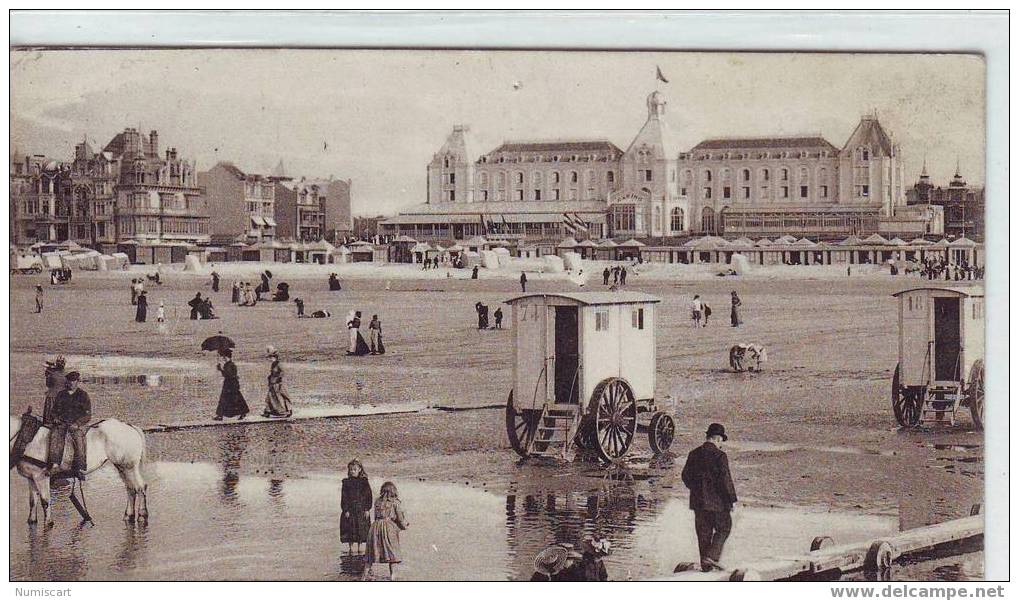 SUPERBE CPA...DE...MALO-LES-BAINS...ANIMEE...LA PLAGE ET LE CASINO... - Malo Les Bains