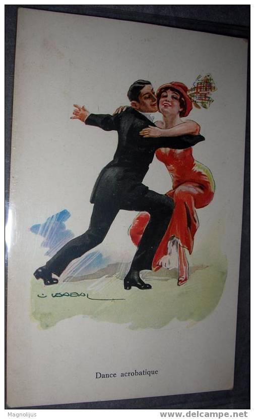Illustrators, Usabal, Dance, Waltz,Tango, Vintage Postcard - Usabal