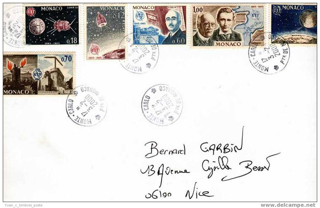 MONACO LETTRE TELECOMUNICATIONS - Postmarks