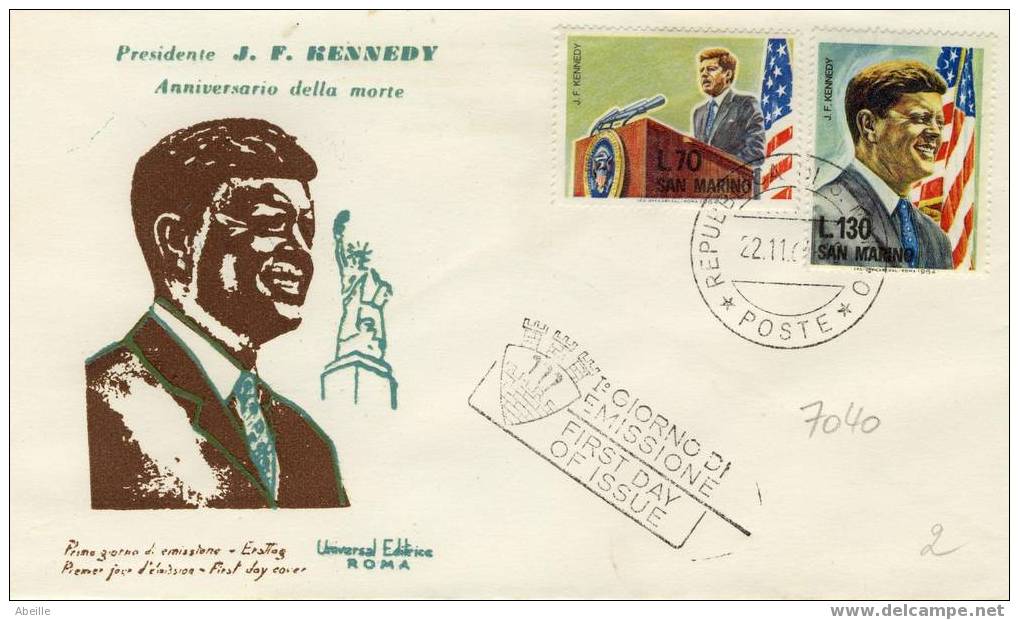 7040   FDC  SAN MARIN - Kennedy (John F.)