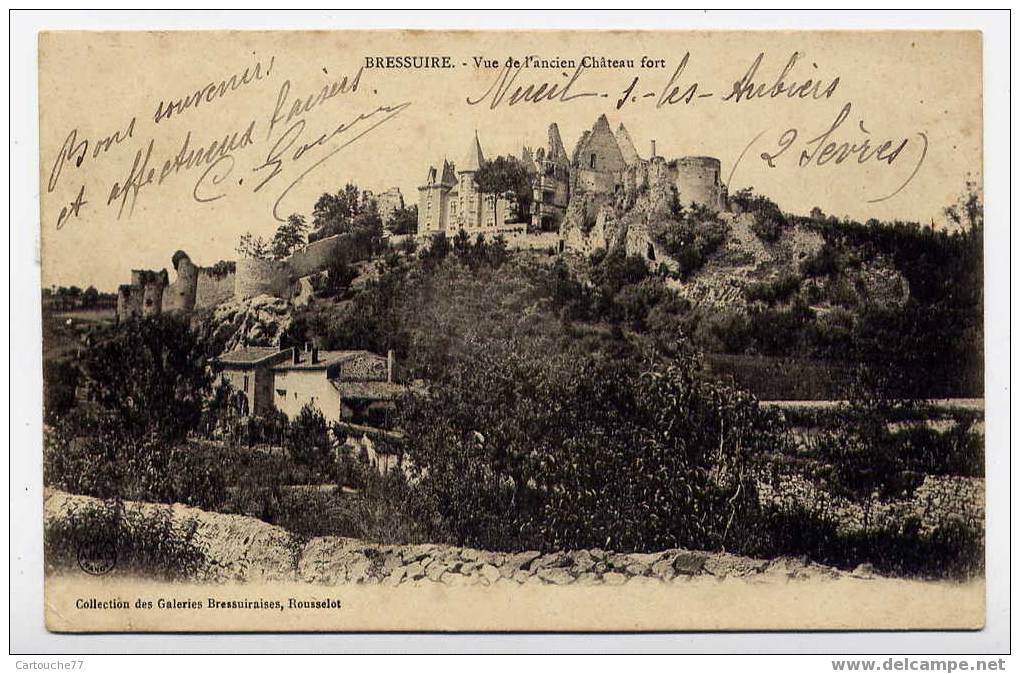 K3 - BRESSUIRE - Vue De L'ancien Château-fort - (1906 - Belles Oblitérations Ambulant BRESSUIRE à NIORT - Voir Scan) - Bressuire