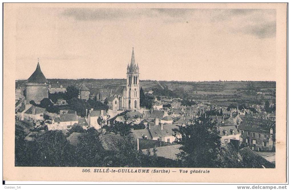 SILLE-le-GUILLAUME (Sarthe) Vue Générale CPA Non écrite N° 506 En Très Bon état - Sille Le Guillaume